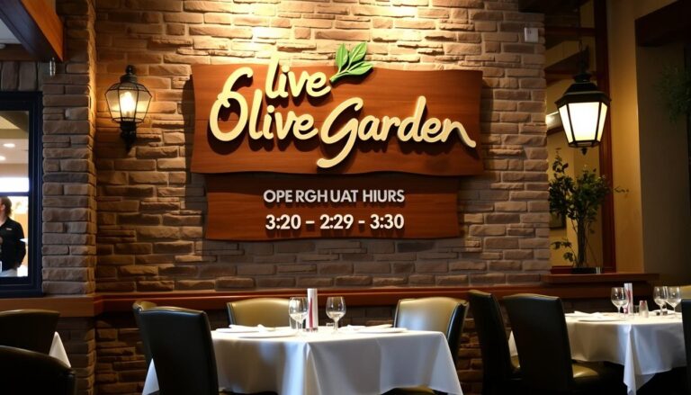 olive garden hours