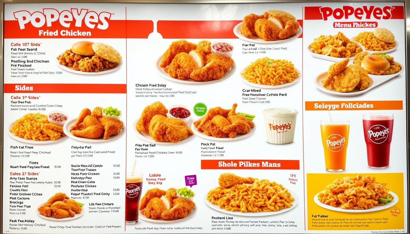 popeyes fried chicken menu